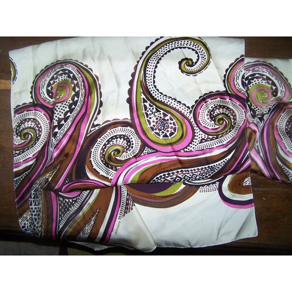Dianaira Silk Scarf Wrap Cape 80" x22" Paisley Print - Picture 7 of 8
